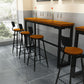Binnen houten trestle cocktailbar tafel industriële voetsteun pubhoogte eettafel