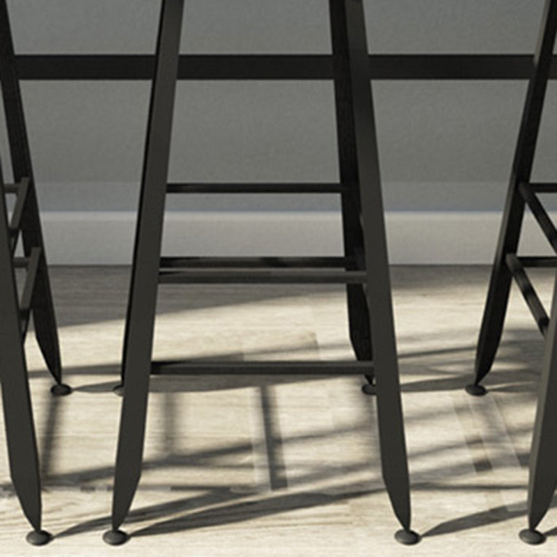 Binnen houten trestle cocktailbar tafel industriële voetsteun pubhoogte eettafel