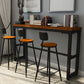 Binnen houten trestle cocktailbar tafel industriële voetsteun pubhoogte eettafel