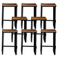 Industrial Square Counter & Bar Stool Metal Natural Counter Height Stool for Cafe 8 Piece Set Short Stool(18"H) Clearhalo 'Bar Furniture' 'Bar Stools' 'bar_stools' 'furn' 'furn_bar_stools' 'Furniture' 'Kitchen & Dining Furniture' 5185403