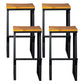 Industrial Square Counter & Bar Stool Metal Natural Counter Height Stool for Cafe 4 Piece Set Counter Stool(26"H) Clearhalo 'Bar Furniture' 'Bar Stools' 'bar_stools' 'furn' 'furn_bar_stools' 'Furniture' 'Kitchen & Dining Furniture' 5185405