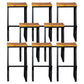 Industrial Square Counter & Bar Stool Metal Natural Counter Height Stool for Cafe 8 Piece Set Counter Stool(26"H) Clearhalo 'Bar Furniture' 'Bar Stools' 'bar_stools' 'furn' 'furn_bar_stools' 'Furniture' 'Kitchen & Dining Furniture' 5185409