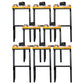 Industrial Square Counter & Bar Stool Metal Natural Counter Height Stool for Cafe 8 Piece Set Bar Stool(30"H) Clearhalo 'Bar Furniture' 'Bar Stools' 'bar_stools' 'furn' 'furn_bar_stools' 'Furniture' 'Kitchen & Dining Furniture' 5185414