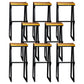 Industrial Square Counter & Bar Stool Metal Natural Counter Height Stool for Cafe 8 Piece Set Bar Stool(33"H) Clearhalo 'Bar Furniture' 'Bar Stools' 'bar_stools' 'furn' 'furn_bar_stools' 'Furniture' 'Kitchen & Dining Furniture' 5185416