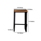 Industrial Square Counter & Bar Stool Metal Natural Counter Height Stool for Cafe Clearhalo 'Bar Furniture' 'Bar Stools' 'bar_stools' 'furn' 'furn_bar_stools' 'Furniture' 'Kitchen & Dining Furniture' 5185417