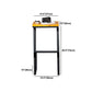Industrial Square Counter & Bar Stool Metal Natural Counter Height Stool for Cafe Clearhalo 'Bar Furniture' 'Bar Stools' 'bar_stools' 'furn' 'furn_bar_stools' 'Furniture' 'Kitchen & Dining Furniture' 5185419