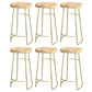 Modern Saddle Seat Bar Stool Wood and Metal Indoor Counter-height Stool Gold 6 Piece Set Bar Stool(30"H) Clearhalo 'Bar Furniture' 'Bar Stools' 'bar_stools' 'furn' 'furn_bar_stools' 'Furniture' 'Kitchen & Dining Furniture' 5185455