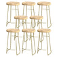 Modern Saddle Seat Bar Stool Wood and Metal Indoor Counter-height Stool Gold 8 Piece Set Bar Stool(30"H) Clearhalo 'Bar Furniture' 'Bar Stools' 'bar_stools' 'furn' 'furn_bar_stools' 'Furniture' 'Kitchen & Dining Furniture' 5185456