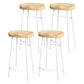 Modern Saddle Seat Bar Stool Wood and Metal Indoor Counter-height Stool White 4 Piece Set Bar Stool(30"H) Clearhalo 'Bar Furniture' 'Bar Stools' 'bar_stools' 'furn' 'furn_bar_stools' 'Furniture' 'Kitchen & Dining Furniture' 5185466