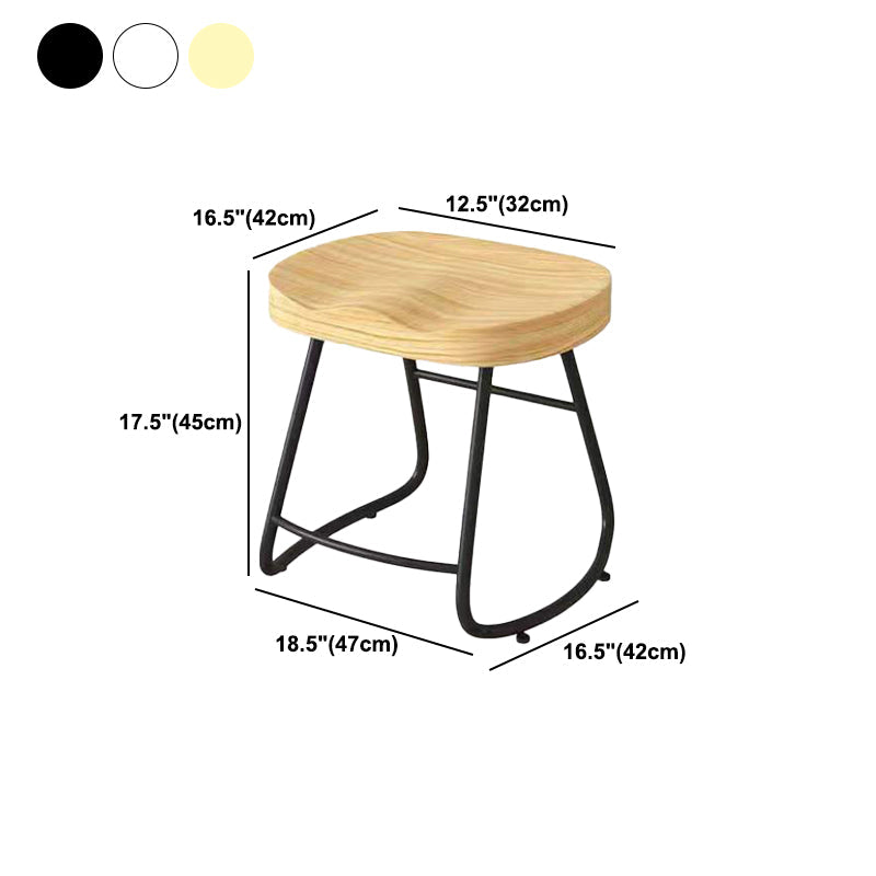 Modern Saddle Seat Bar Stool Wood and Metal Indoor Counter-height Stool Clearhalo 'Bar Furniture' 'Bar Stools' 'bar_stools' 'furn' 'furn_bar_stools' 'Furniture' 'Kitchen & Dining Furniture' 5185469