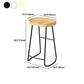 Modern Saddle Seat Bar Stool Wood and Metal Indoor Counter-height Stool Clearhalo 'Bar Furniture' 'Bar Stools' 'bar_stools' 'furn' 'furn_bar_stools' 'Furniture' 'Kitchen & Dining Furniture' 5185471