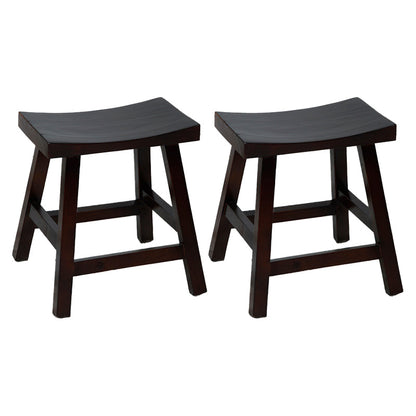 Contoured Seat Footrest Counter-height Stool Modern Solid Wood Counter and Bar Stool