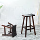 Contoured Seat Footrest Counter-height Stool Modern Solid Wood Counter and Bar Stool
