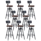 Tabouret de comptoir rond industriel noir tabouret de barre de hauteur réglable avec pivot