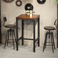 Tabouret de comptoir rond industriel noir tabouret de barre de hauteur réglable avec pivot