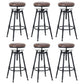 Tabouret de comptoir rond industriel noir tabouret de barre de hauteur réglable avec pivot