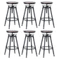 Tabouret de comptoir rond industriel noir tabouret de barre de hauteur réglable avec pivot