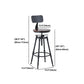 Tabouret de comptoir rond industriel noir tabouret de barre de hauteur réglable avec pivot