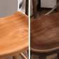 Caffetteria semplice in legno da bar in legno a 4 gambe sgabello da bar con base a pedale