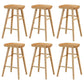 Coffee Shop Simple Wood Barstool Wood 4 Legs Bar Stool with Pedal Base