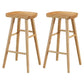 Coffee Shop einfaches Holz Barhocker Holz 4 -Legs Barhocker mit Pedalbasis