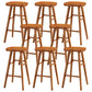 Coffee Shop Simple Wood Barstool Wood 4 Legs Bar Stool with Pedal Base