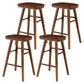 Café Simple Wood Barstool Wood Bar Tabouret de 4 jambes avec base de pédale