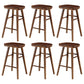 Coffee Shop Simple Wood Barstool Wood 4 Legs Bar Stool with Pedal Base