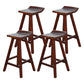 Restaurant Modern Simple Barstool Wood 4 Legs Bar Stool with Pedal Brown 4 Piece Set Clearhalo 'Bar Furniture' 'Bar Stools' 'bar_stools' 'furn' 'furn_bar_stools' 'Furniture' 'Kitchen & Dining Furniture' 5185700
