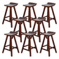Restaurant Modern Simple Barstool Wood 4 Legs Bar Stool with Pedal Brown 8 Piece Set Clearhalo 'Bar Furniture' 'Bar Stools' 'bar_stools' 'furn' 'furn_bar_stools' 'Furniture' 'Kitchen & Dining Furniture' 5185705