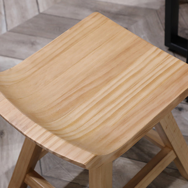 Restaurant Modern Simple Barstool Wood 4 Legs Bar Stool with Pedal Clearhalo 'Bar Furniture' 'Bar Stools' 'bar_stools' 'furn' 'furn_bar_stools' 'Furniture' 'Kitchen & Dining Furniture' 5185711