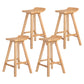 Restaurant Modern Simple Barstool Wood 4 Legs Bar Stool with Pedal Wood 4 Piece Set Bar Stool(30"H) Clearhalo 'Bar Furniture' 'Bar Stools' 'bar_stools' 'furn' 'furn_bar_stools' 'Furniture' 'Kitchen & Dining Furniture' 5185719