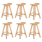 Restaurant Modern Simple Barstool Wood 4 Legs Bar Stool with Pedal Wood 6 Piece Set Bar Stool(30"H) Clearhalo 'Bar Furniture' 'Bar Stools' 'bar_stools' 'furn' 'furn_bar_stools' 'Furniture' 'Kitchen & Dining Furniture' 5185720