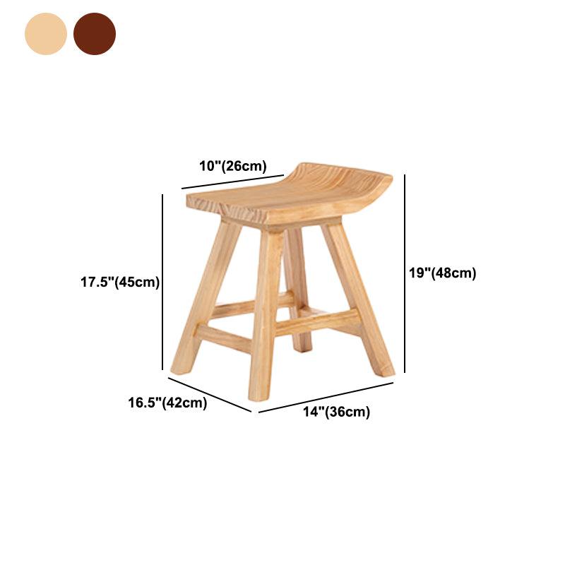 Restaurant Modern Simple Barstool Wood 4 Legs Bar Stool with Pedal Clearhalo 'Bar Furniture' 'Bar Stools' 'bar_stools' 'furn' 'furn_bar_stools' 'Furniture' 'Kitchen & Dining Furniture' 5185724