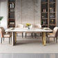 Luxury Sintered Stone Top Dining Set Rectangle 1/4/5/6/7 Pieces Dining Room Table Set