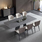 Modern Sintered Stone Top Dining Set Rectangle 1/3/4/6/7 Pieces Dining Room Table Set