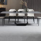 Modern Sintered Stone Top Dining Set Rectangle 1/3/4/6/7 Pieces Dining Room Table Set