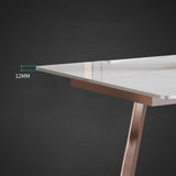 Nordic Sintered Stone Top Dining Set Rectangle 1/4/5/7 Pieces Extendable Table Set