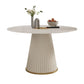 Nordic Glam Style Sintered Stone Dining Round Table Set 1/4/5/7 Pieces Dining Set