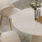 Nordic Glam Style Sintered Stone Dining Round Table Set 1/4/5/7 Pieces Dining Set