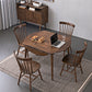 Round Dining Site Table Simplicity Style Drop-Leaf Furniture with 4-foot
