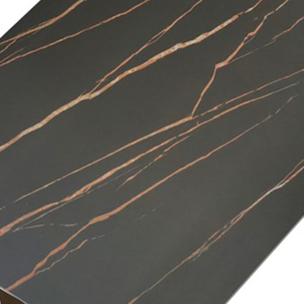 Tavolo da pranzo rettangolo in pietra sinterizzato tavolo da cucina industriale con 4 gambe