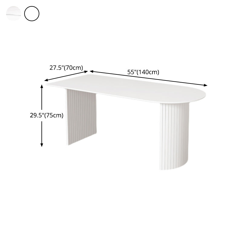 Sinteriger Stein Esstisch Moderner weißer Esstisch mit Holzbasis
