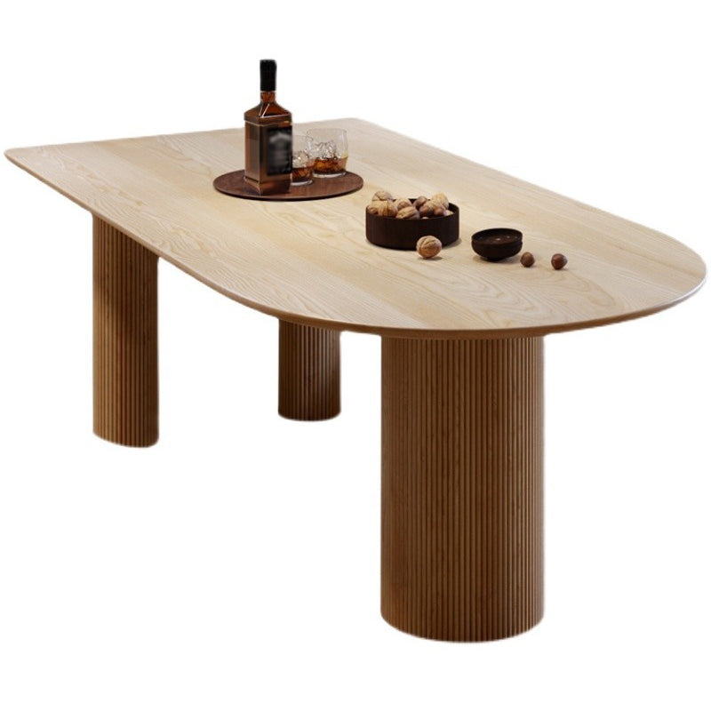 Mesa de comedor de madera sólida mesa de cena de estilo contemporáneo para la cena de cocina en casa