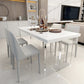 Sintered Stone Top Acrylic Base Dining Table Contemporary Rectangle Table for Home