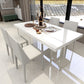 Sintered Stone Top Acrylic Base Dining Table Contemporary Rectangle Table for Home