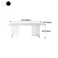 Sintered Stone Top Acrylic Base Dining Table Contemporary Rectangle Table for Home