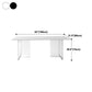 Sintered Stone Top Acrylic Base Dining Table Contemporary Rectangle Table for Home