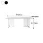 Sintered Stone Top Acrylic Base Dining Table Contemporary Rectangle Table for Home