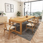 Table du site de salle à manger en bois massif moderne Rectangle Table à manger de base de traîneau en naturel